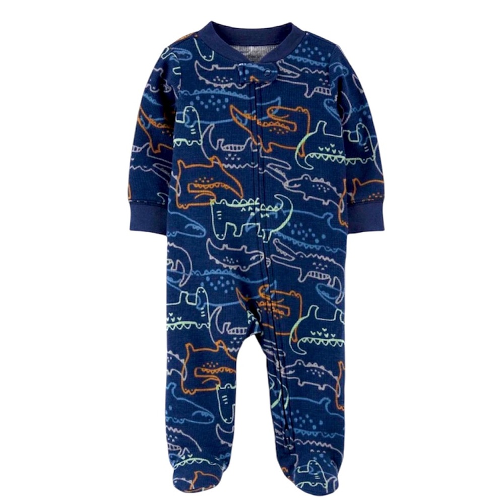 Blue Dinosaur Print Kids One Piece 6 mos NWT